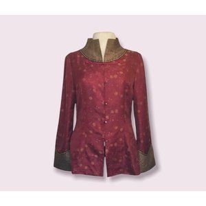 Asian Chinese Women Ladies Long Sleeve Tang Jacket Ladies Size XL